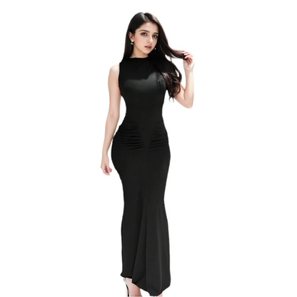 Round Neck Mermaid Maxi Dress