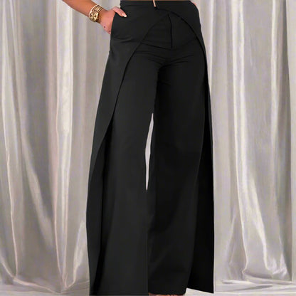 Wide-Leg Open Flare Pants